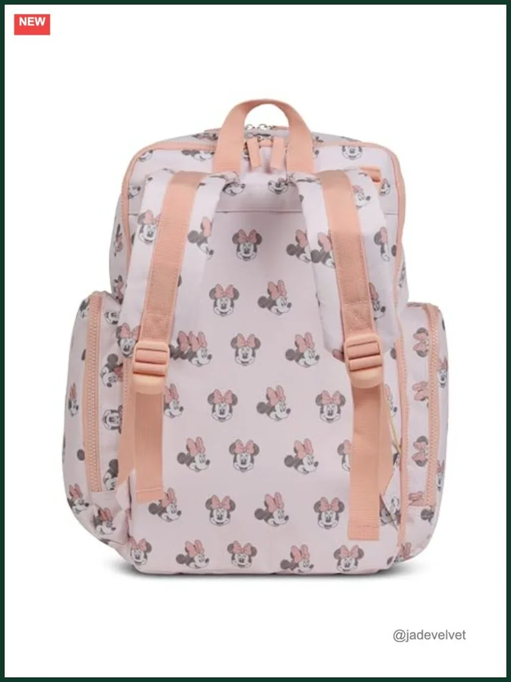 Minnie Mouse Diaper Bag Backpack Nylon Insulated Bottle Holders Changing Pad
